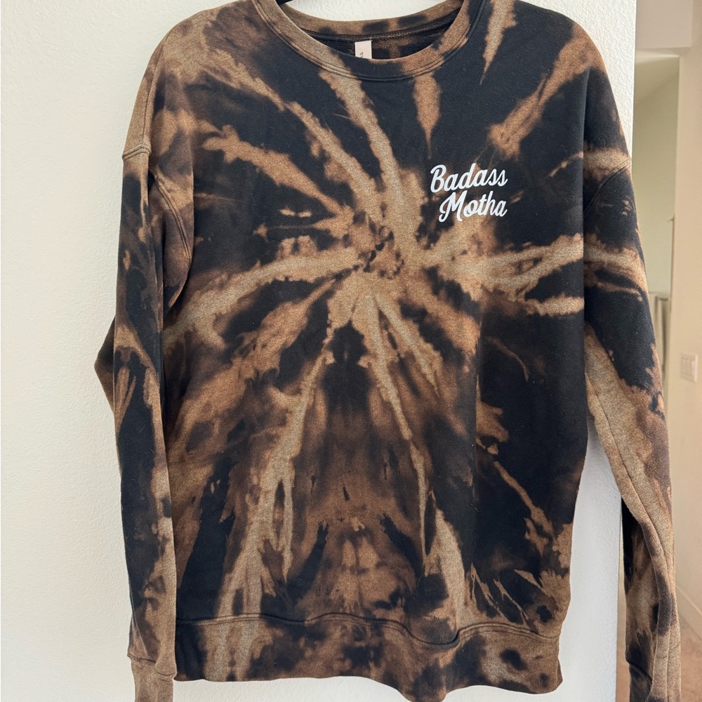 Bella Canvas Black and Tan Tie-Dye Sweatshirt